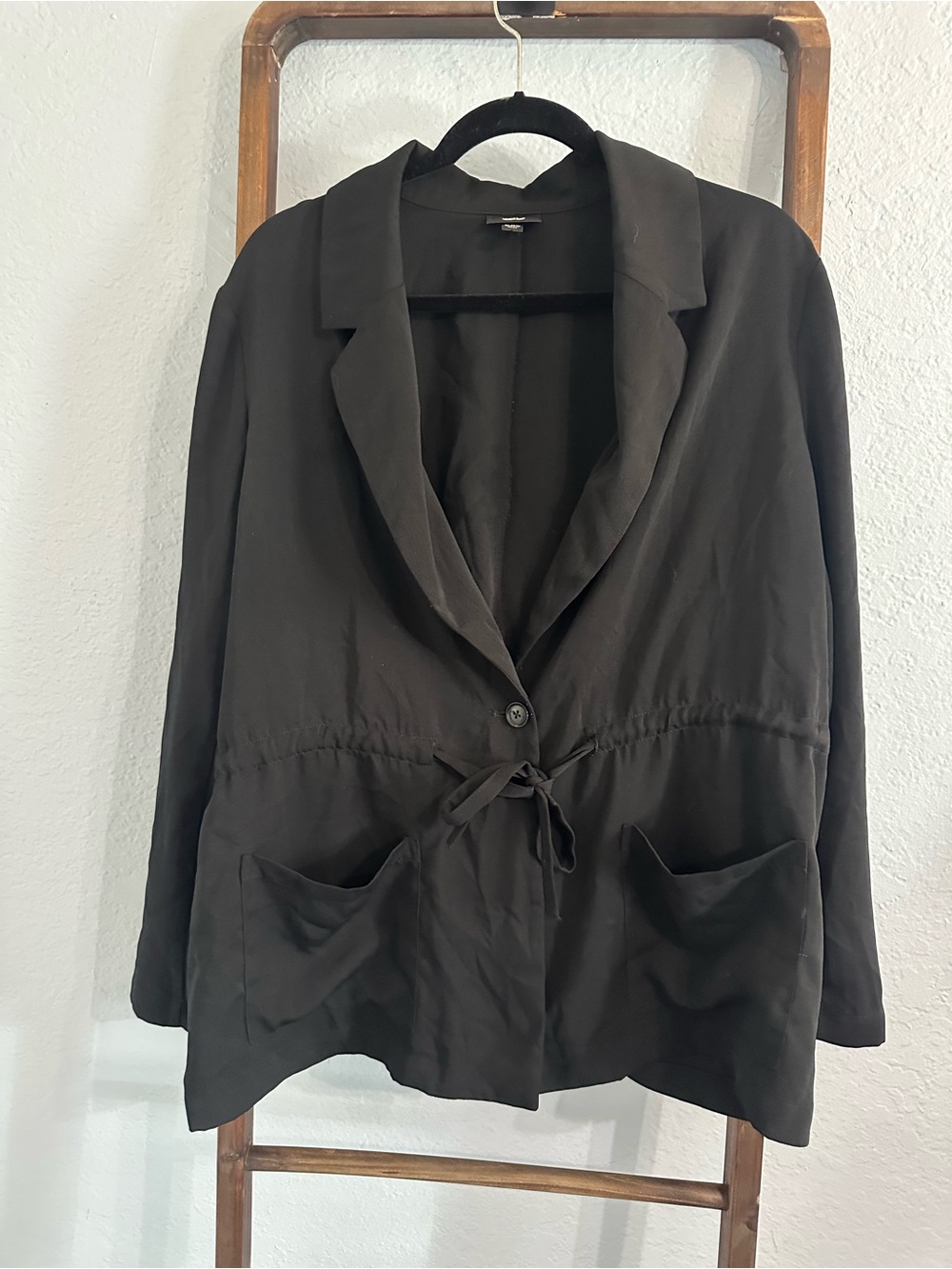 Mossimo Supply Co. Black Drawstring Waist Blazer